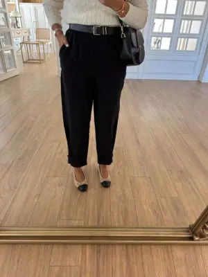 Genn Siyah Blair Paça Düğme Detaylı Pantolon