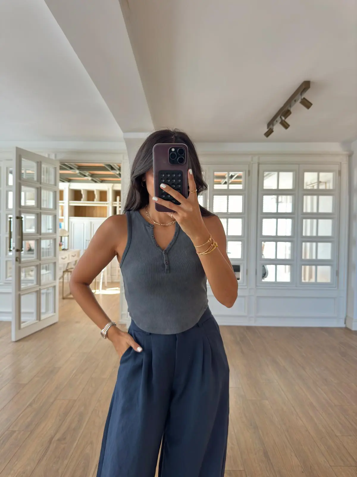 Dilvin Yıkama Efektli Düğmeli Body