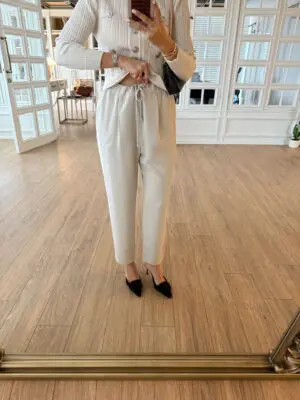 Taş Beli Bağlamalı Pantolon