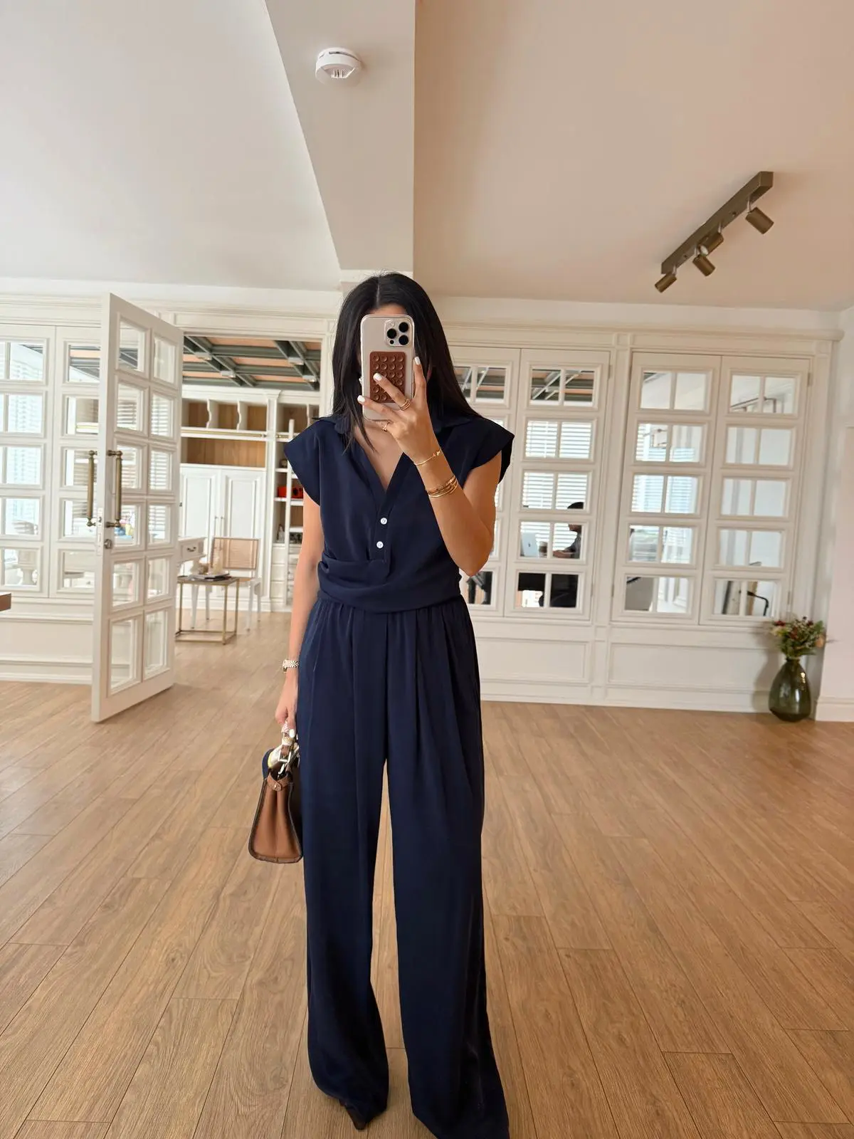 Klips Qz Vatkalı Crop Bluz-Pantolon Takım
