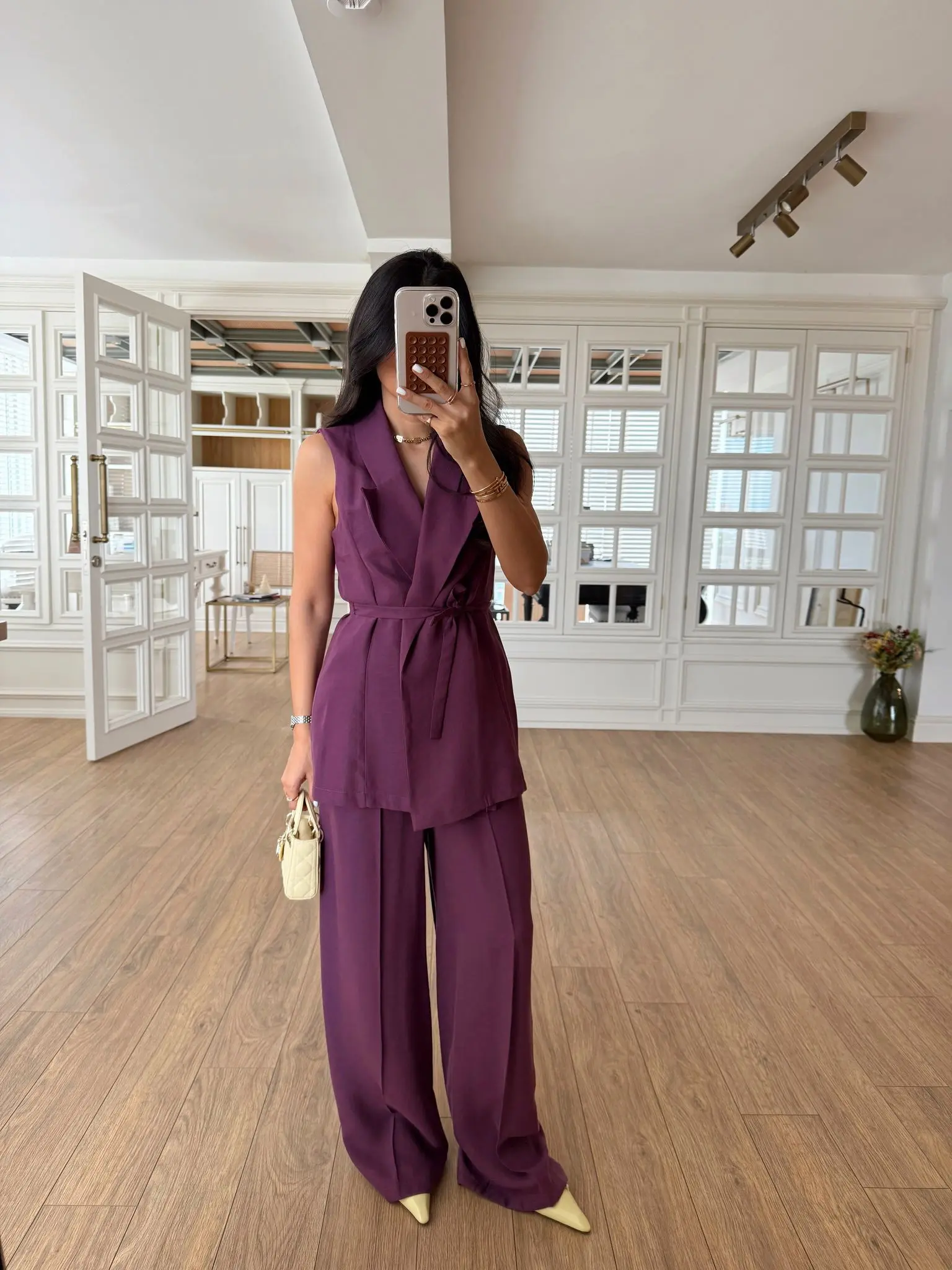 Telure Önden Bağlamalı Beli Lastikli Tensel Takım