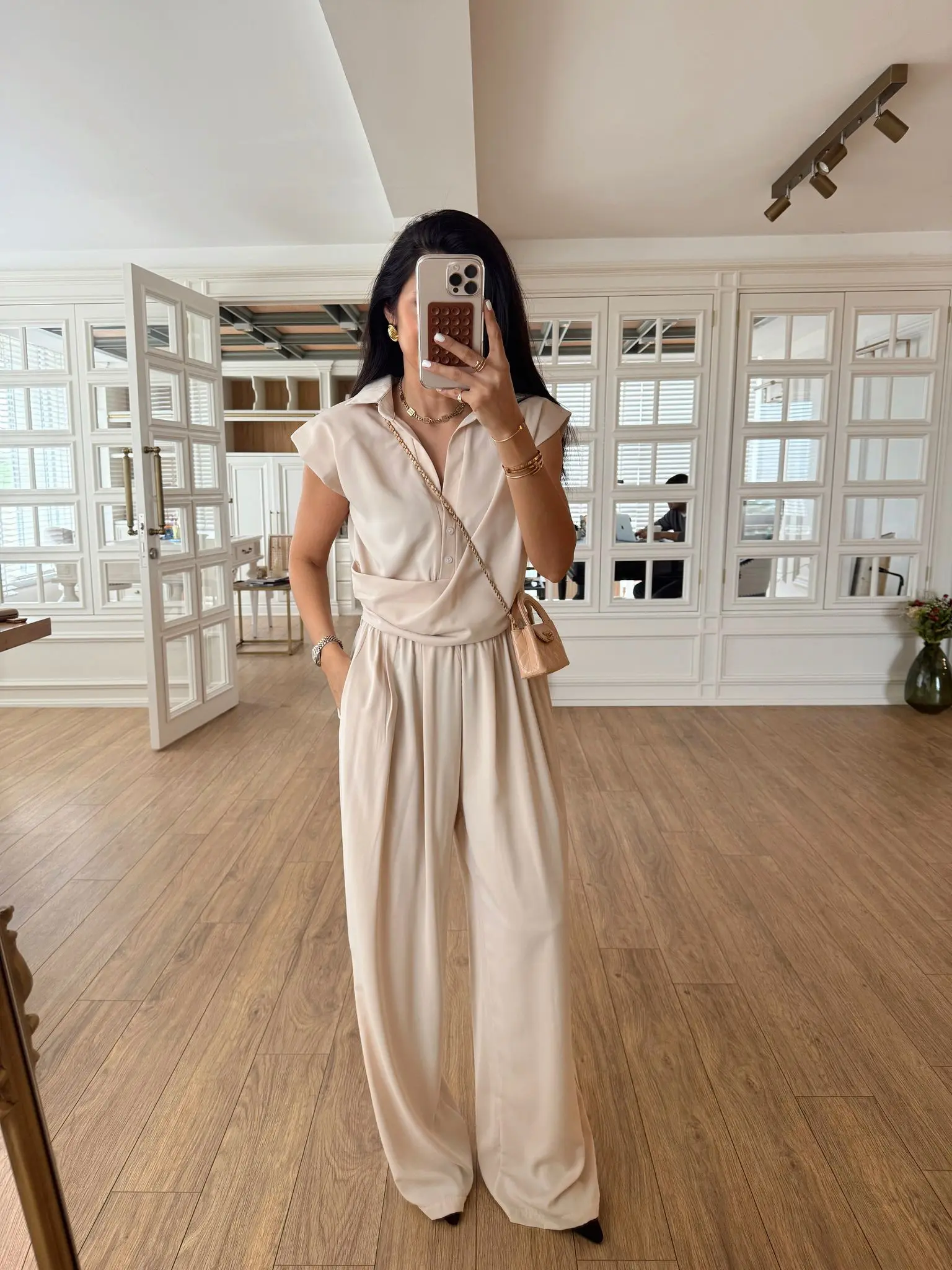 Klips Qz Vatkalı Crop Bluz-Pantolon Takım