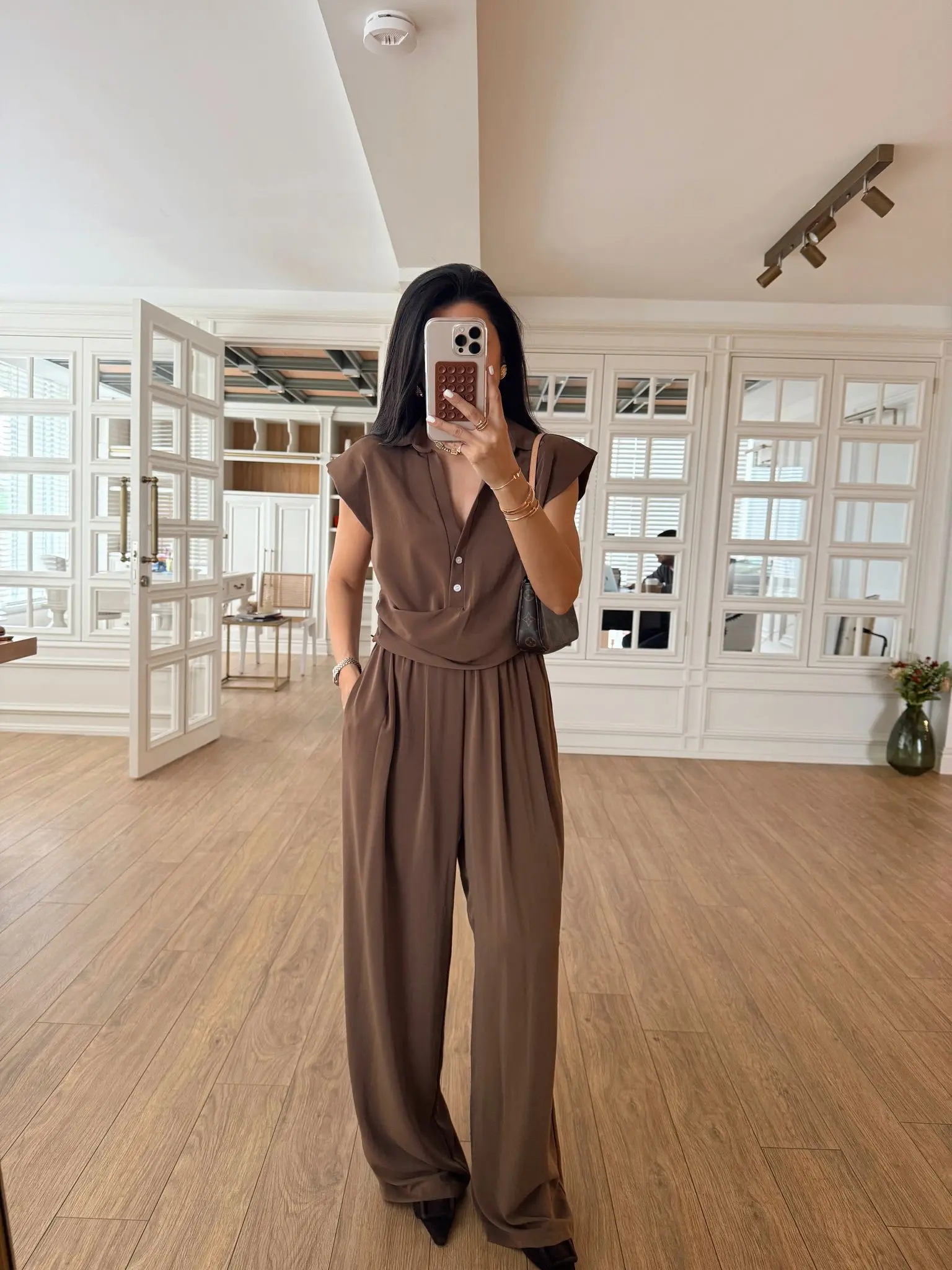 Klips Qz Vatkalı Crop Bluz-Pantolon Takım