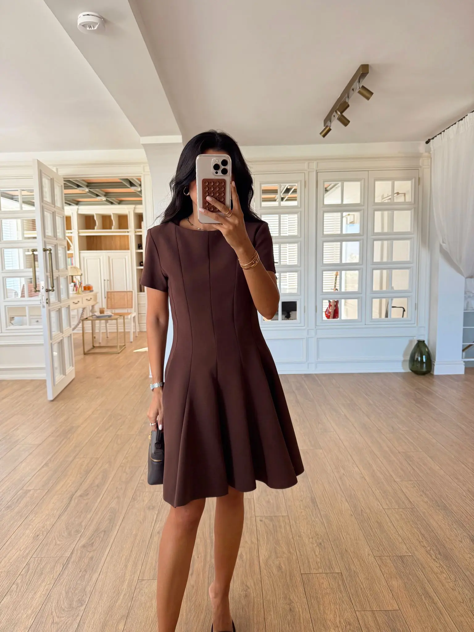 Niky Kısa Kol Parçalı Mini Elbise