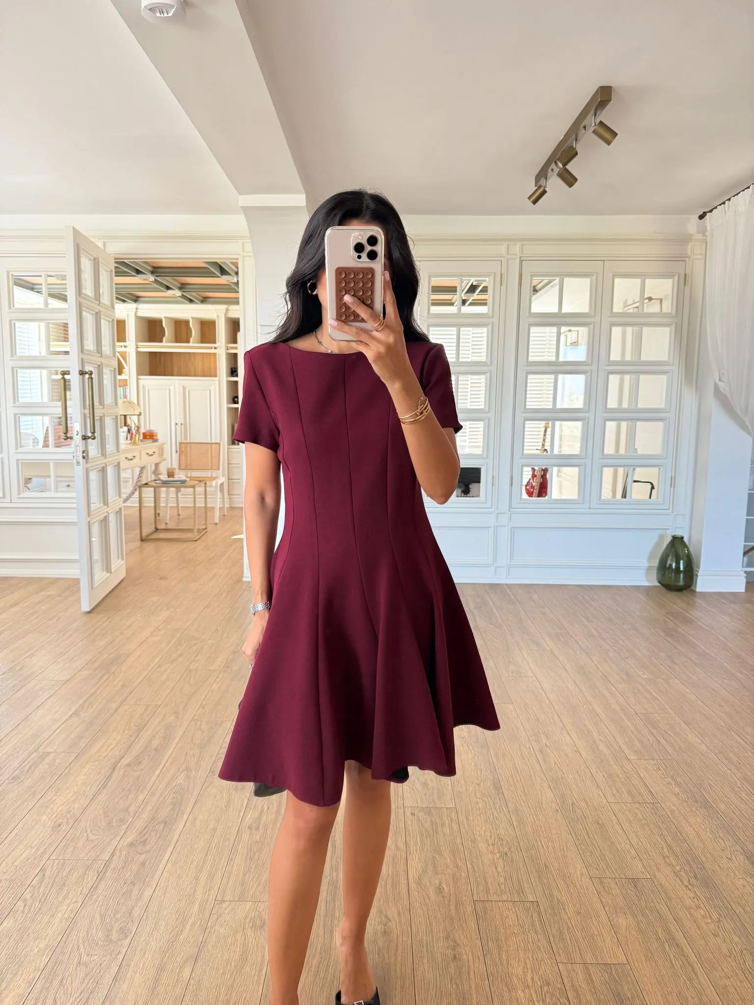 Niky Kısa Kol Parçalı Mini Elbise