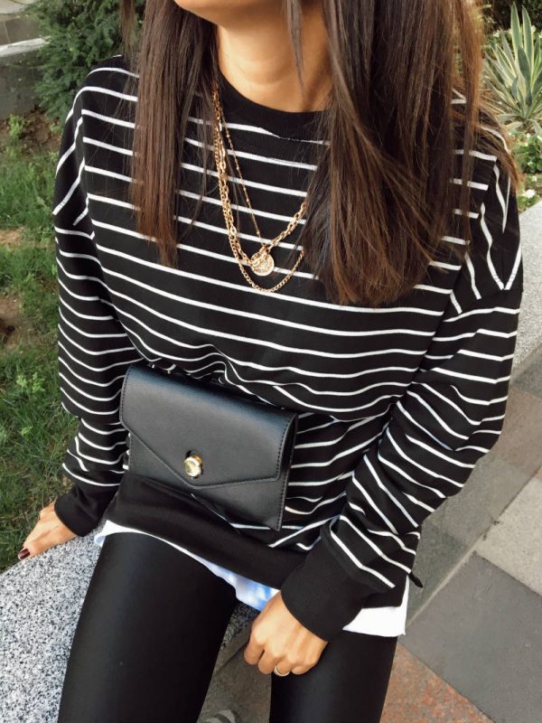 Çizgili Sweatshirt