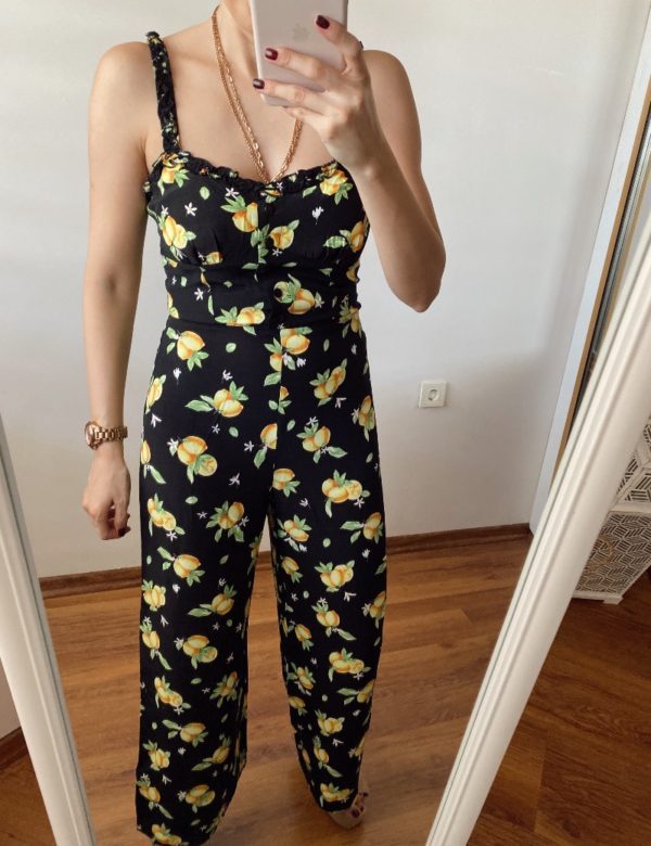 Bershka Limon Desenli Tulum