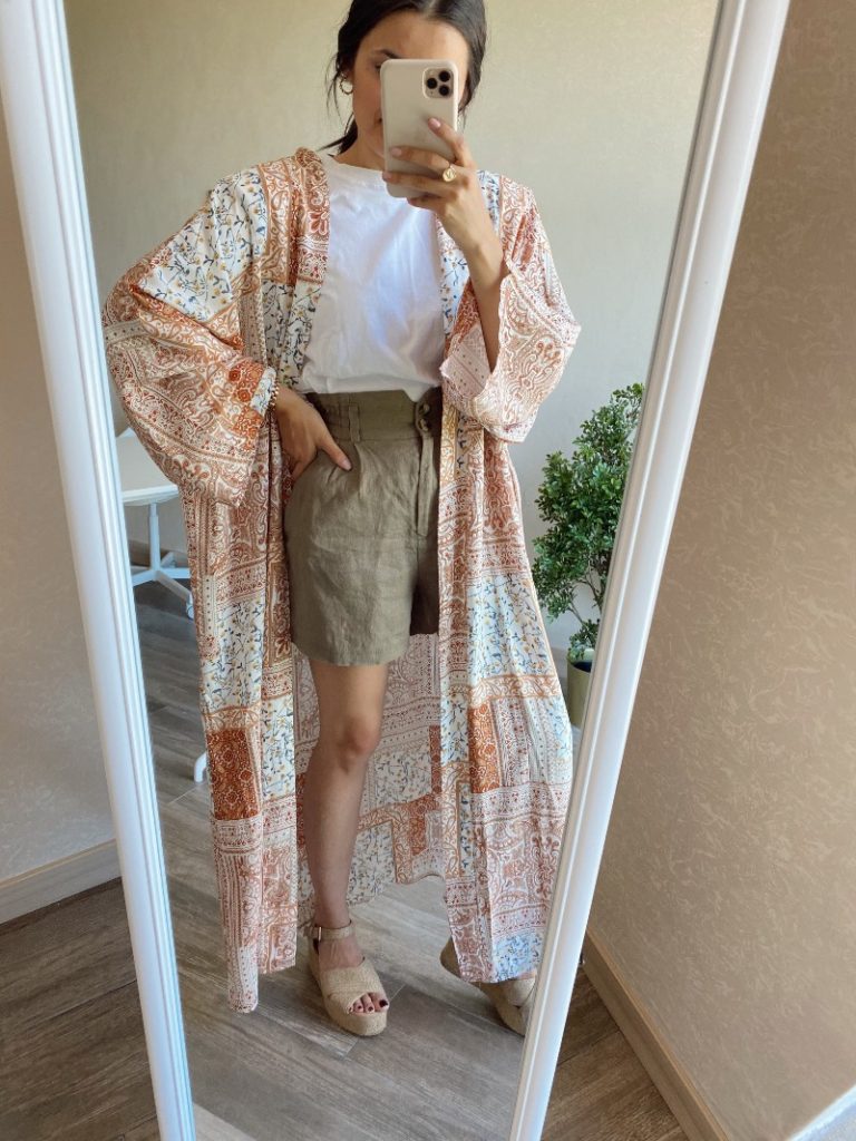 Kiremit Renk Kimono