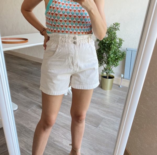 Beli Lastikli Mom Şort