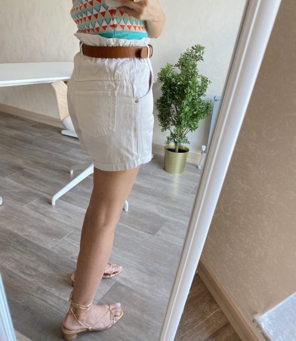 Beli Lastikli Mom Şort