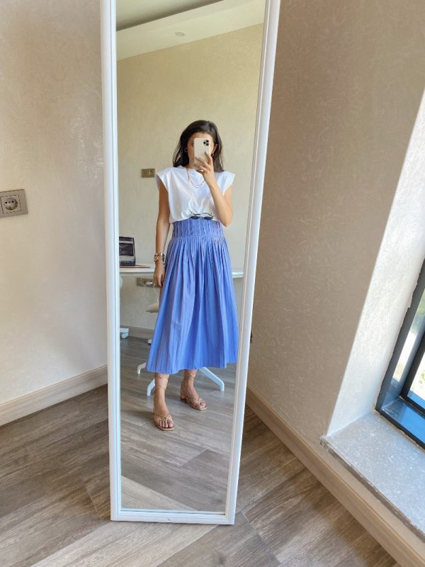 Zara Model Lila Piliseli Etek
