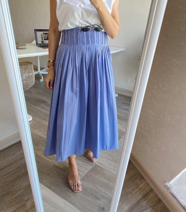 Zara Model Lila Piliseli Etek