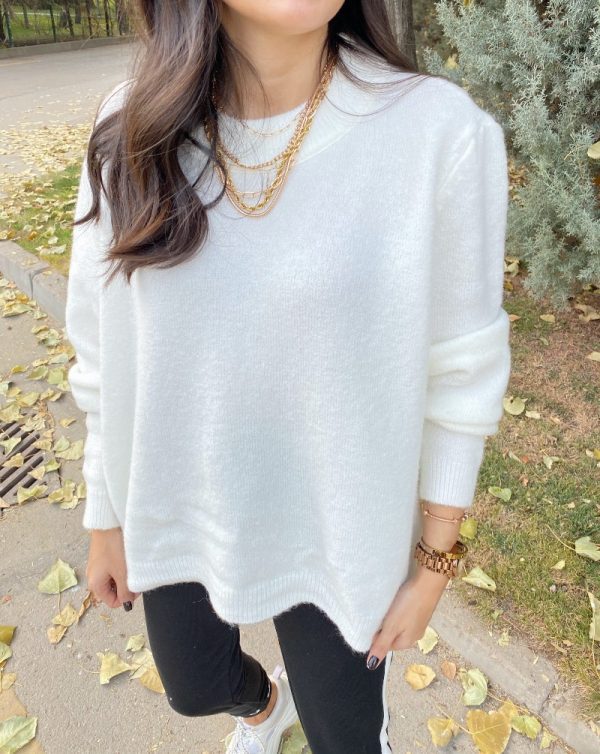Asos Beyaz Yumoş Triko