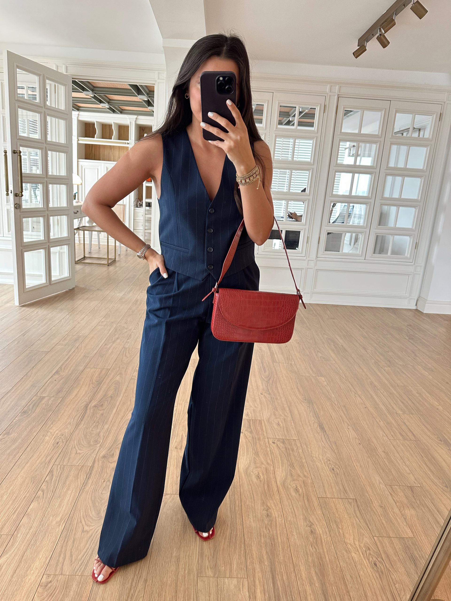 Navy Blue Dilvin Pantolon-Yelek Takım – Pelin Şenoğlu
